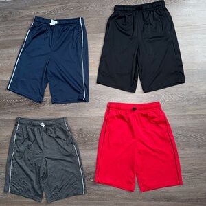 Jumping Beans Boys' Athletic Shorts Bundle - Navy, Black, Gray, Red